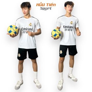 Quần Áo Bóng Đá, Đồ Đá Banh Real, Vải Thun Lạnh Không Nhăn Không Xù Lông Thể Thao