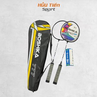 Vợt cầu lông, Cặp Vợt cầu lông BOSHIKA 777, Bộ Vợt Cầu Lông Hợp Kim Nhôm Tay Cầm Xốp Siêu Nhẹ Cao Cấp
