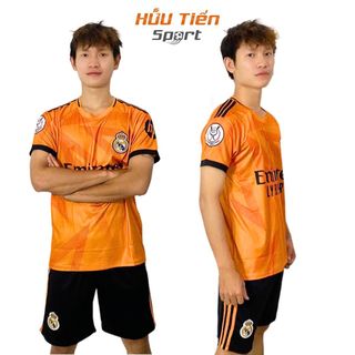 Quần Áo Bóng Đá, Đồ Đá Banh Real, Vải Thun Lạnh Không Nhăn Không Xù Lông Thể Thao