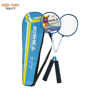 Vợt cầu lông, Cặp Vợt cầu lông BOSHIKA 777, Bộ Vợt Cầu Lông Hợp Kim Nhôm Tay Cầm Xốp Siêu Nhẹ Cao Cấp