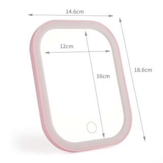 Gương Trang Điểm Để Bàn Hình Vuông Có Đèn Led