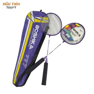 Vợt cầu lông, Cặp Vợt cầu lông BOSHIKA 777, Bộ Vợt Cầu Lông Hợp Kim Nhôm Tay Cầm Xốp Siêu Nhẹ Cao Cấp
