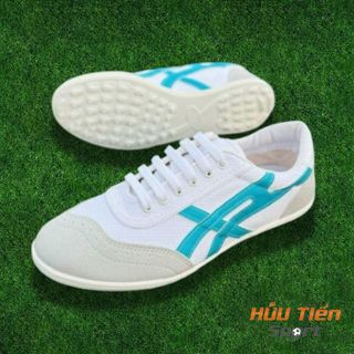 Giày Bata Vải Đá Bóng Đế Trắng TF, Khâu Full Đế Kèm Dây Giày Đá Bóng Đá Banh