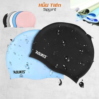 Mũ Bơi, Nón Bơi Người Lớn Nam Nữ Che Tai Silicon Chống Nước Cao Cấp Aolikes AL5010