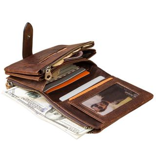Ví ngắn nam da bò thật M1297