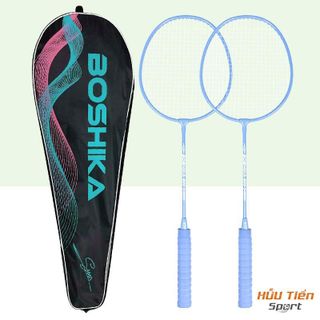Vợt Cầu Lông, Cặp Vợt Cầu Lông BOSHIKA 300 Kèm Túi Đựng, Vợt Cầu Lông Nhẹ Tay Chất Liệu Hợp Kim Sắt Bền Bỉ Chắc Chắn