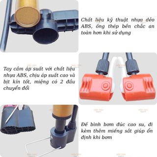 Ống Bơm Xe Đạp Mini, Ống Bơm Xe Cầm Tay Dùng Cho Xe Đạp, Xe Máy, Bóng, Thiết Kế Nhỏ Gọn Tiện Lợi