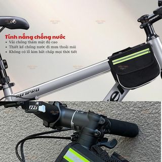 Túi Gắn Xe Đạp Đựng Điện Thoại Có Dải Phản Quang Ban Đêm, Chống Mưa, Chống Sốc, Túi Treo Xe Đạp Tiện Lợi, Nhỏ Gọn