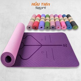 Thảm Tập YoGa 8mm, Thảm Tập Thể Dục Yoga Gym Tại Nhà TPE 2 Lớp Cao Cấp ( 8MM ) Cao Su