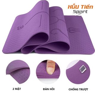 Thảm Tập YoGa 8mm, Thảm Tập Thể Dục Yoga Gym Tại Nhà TPE 2 Lớp Cao Cấp ( 8MM ) Cao Su