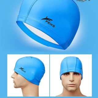 Nón Bơi Nam Nữ Feike, Mũ Bơi Silicon Trùm Tai Cao Cấp Chống Thấm Nước, Siêu Co Dãn Sport