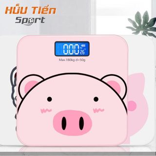 Cân Điện Tử, Cân Sức Khỏe Thông Minh Hình Chú Heo Xinh Xắn Dành Cho Gia Đình Tiện Lợi Chính Xác 180KG