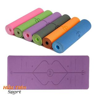 Thảm Tập YoGa 8mm, Thảm Tập Thể Dục Yoga Gym Tại Nhà TPE 2 Lớp Cao Cấp ( 8MM ) Cao Su
