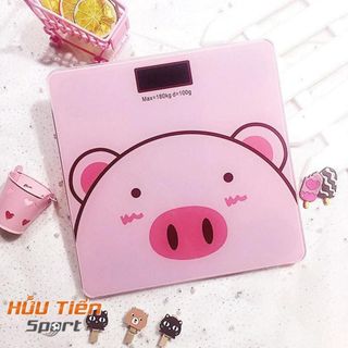 Cân Điện Tử, Cân Sức Khỏe Thông Minh Hình Chú Heo Xinh Xắn Dành Cho Gia Đình Tiện Lợi Chính Xác 180KG