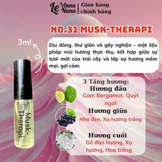 No.31 Musk Therapi Amber Rouge - Nước hoa nữ 10ml siêu hot hit - Tarohoko