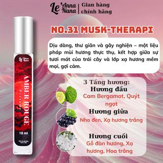 No.31 Musk Therapi Amber Rouge - Nước hoa nữ 10ml siêu hot hit - Tarohoko