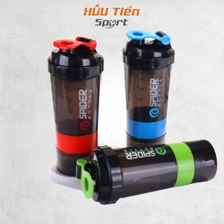 Bình Lắc Whey Bình Nước Thể Thao Tập Gym Shaker Đựng Protein BCAA 3 Ngăn Tiện Dụng 500 ML Sport
