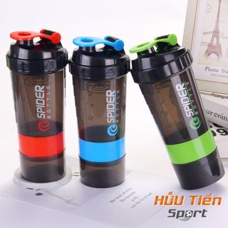 Bình Lắc Whey Bình Nước Thể Thao Tập Gym Shaker Đựng Protein BCAA 3 Ngăn Tiện Dụng 500 ML Sport