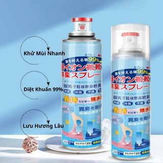 [COMBO] 5 Chai Xịt Khử Mùi Giày Dép Diệt Khuẩn Ngăn Ngừa Hôi Chân Hương Chanh - Đào