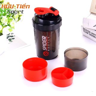 Bình Lắc Whey Bình Nước Thể Thao Tập Gym Shaker Đựng Protein BCAA 3 Ngăn Tiện Dụng 500 ML Sport