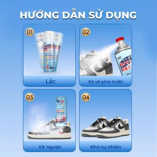 [COMBO] 5 Chai Xịt Khử Mùi Giày Dép Diệt Khuẩn Ngăn Ngừa Hôi Chân Hương Chanh - Đào