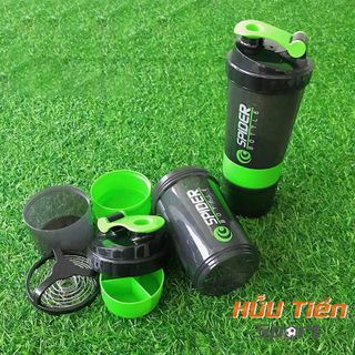 Bình Lắc Whey Bình Nước Thể Thao Tập Gym Shaker Đựng Protein BCAA 3 Ngăn Tiện Dụng 500 ML Sport