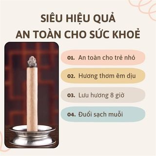 Hộp 10 cây nhang ngãi cứu kèm đế