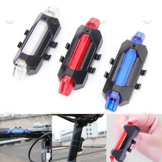Đèn Hậu Xe Đạp Thể Thao Cảnh Báo Chớp Nháy 4 Chế Độ Siêu Sáng, Đèn Hậu + Phụ Kiện Sạc USB Đi Kèm