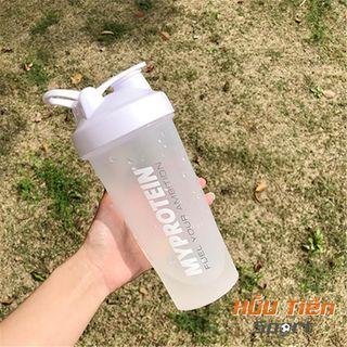 Bình Nước Tập Gym Bình Đựng Nước Thể Thao Nhựa Shaker My Protein 600ml Có Lò Xo Lắc Shaker Sport Tập Thể Dục