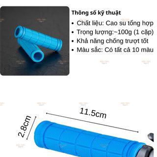 Cặp Bọc Tay Cầm Xe Đạp Silicon – Siêu Êm, Chống Sốc, Đủ Màu Cá Tính, Phụ Kiện Tay Cầm Xe Đạp Thể Thao