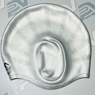 Mũ bơi trùm tai người lớn và trẻ em silicone cao cấp CONQUEST  dùng được cho nam, nữ ngăn nước,vào tai
