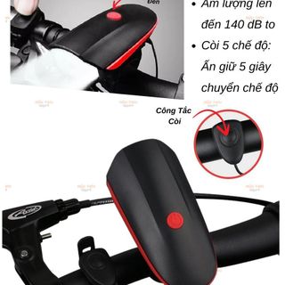 Đèn Xe Đạp Có Còi Xe + Hợp Sạc USB Tiện Lợi Gắn Van Xe Đạp, Đèn Pha Xe Đạp Thể Thao Chống Thấm Nước Tiện Lợi
