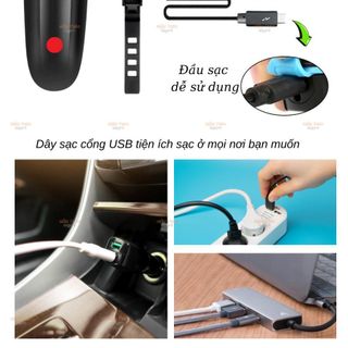 Đèn Xe Đạp Có Còi Xe + Hợp Sạc USB Tiện Lợi Gắn Van Xe Đạp, Đèn Pha Xe Đạp Thể Thao Chống Thấm Nước Tiện Lợi