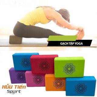 Gạch Yoga Hoa Văn EVA Cứng Gấp 3 Lần Loại Gạch Tập Thông Thường - Block Yoga In Hoa Mandala Tập Yoga
