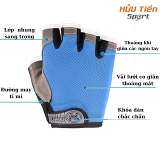 Găng Tay Nam Nữ Huwai Hạt Nhựa Chống Nắng, Tập Gym Tập Thể Thao Chuyên Nghiệp