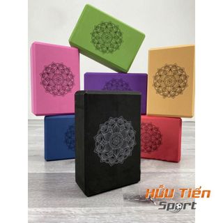 Gạch Yoga Hoa Văn EVA Cứng Gấp 3 Lần Loại Gạch Tập Thông Thường - Block Yoga In Hoa Mandala Tập Yoga