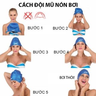 Mũ bơi trùm tai người lớn và trẻ em silicone cao cấp CONQUEST dùng được cho nam, nữ ngăn nước,vào tai