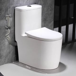 Bồn cầu ngắn 58cm phù hợp các nhà vệ sinh nhỏ, nhà vệ sinh dưới gầm cầu thang mã K58