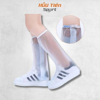 Ủng Bọc Giày, Bao Trùm Giày Đi Mưa Silicon Cổ Cao Chống Thấm Nước Tốt Có Khóa Kéo