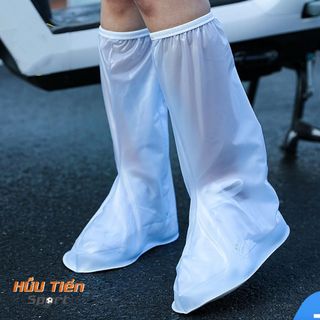 Ủng Bọc Giày, Bao Trùm Giày Đi Mưa Silicon Cổ Cao Chống Thấm Nước Tốt Có Khóa Kéo