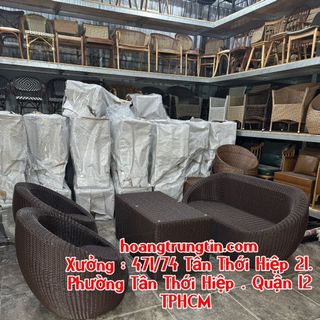 Sofa Trứng Nhựa Giả Mây ngoài trời giá rẻ