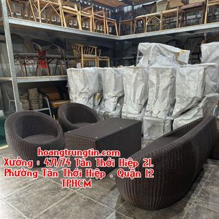 Sofa Trứng Nhựa Giả Mây ngoài trời giá rẻ