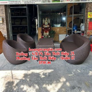 Sofa Trứng Nhựa Giả Mây ngoài trời giá rẻ