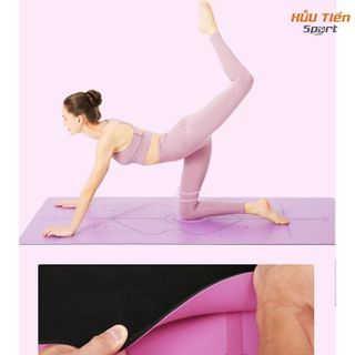 Thảm Tập Yoga PU + Cao Su Tự Nhiên, Thảm Yoga 5mm Định Tuyến Tập Luyện Nam Nữ Tại Nhà Tiện Lợi