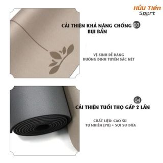 Thảm Tập Yoga PU + Cao Su Tự Nhiên, Thảm Yoga 5mm Định Tuyến Tập Luyện Nam Nữ Tại Nhà Tiện Lợi