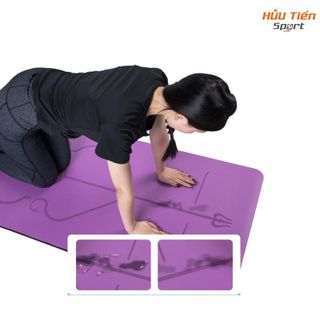 Thảm Tập Yoga PU + Cao Su Tự Nhiên, Thảm Yoga 5mm Định Tuyến Tập Luyện Nam Nữ Tại Nhà Tiện Lợi