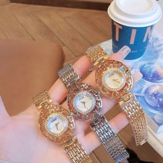 XẢ KHO ĐỒNG HỒ NỮ THỜI TRANG GUEES MẶT VIỀN HOA VĂN