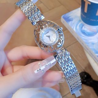 XẢ KHO ĐỒNG HỒ NỮ THỜI TRANG GUEES MẶT VIỀN HOA VĂN