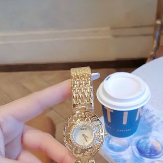 XẢ KHO ĐỒNG HỒ NỮ THỜI TRANG GUEES MẶT VIỀN HOA VĂN