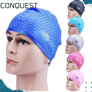 mũ bơi chống nước không đau đầu silicon mềm  CONQUEST